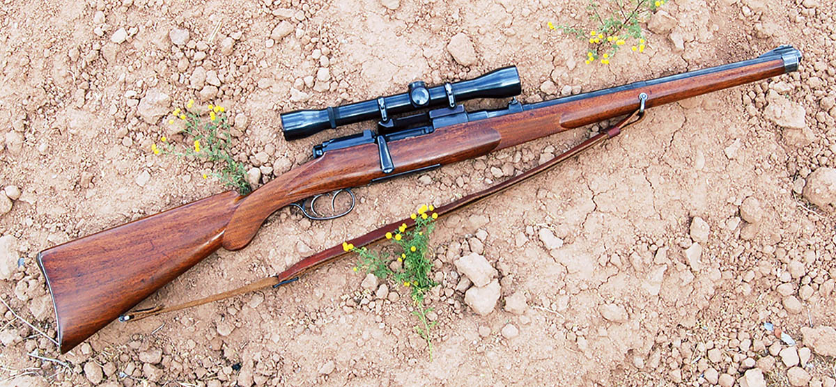 Gil’s M1910 M-S was sold as 9.5x56mm M-S, but had been rebarreled to 7x57mm.